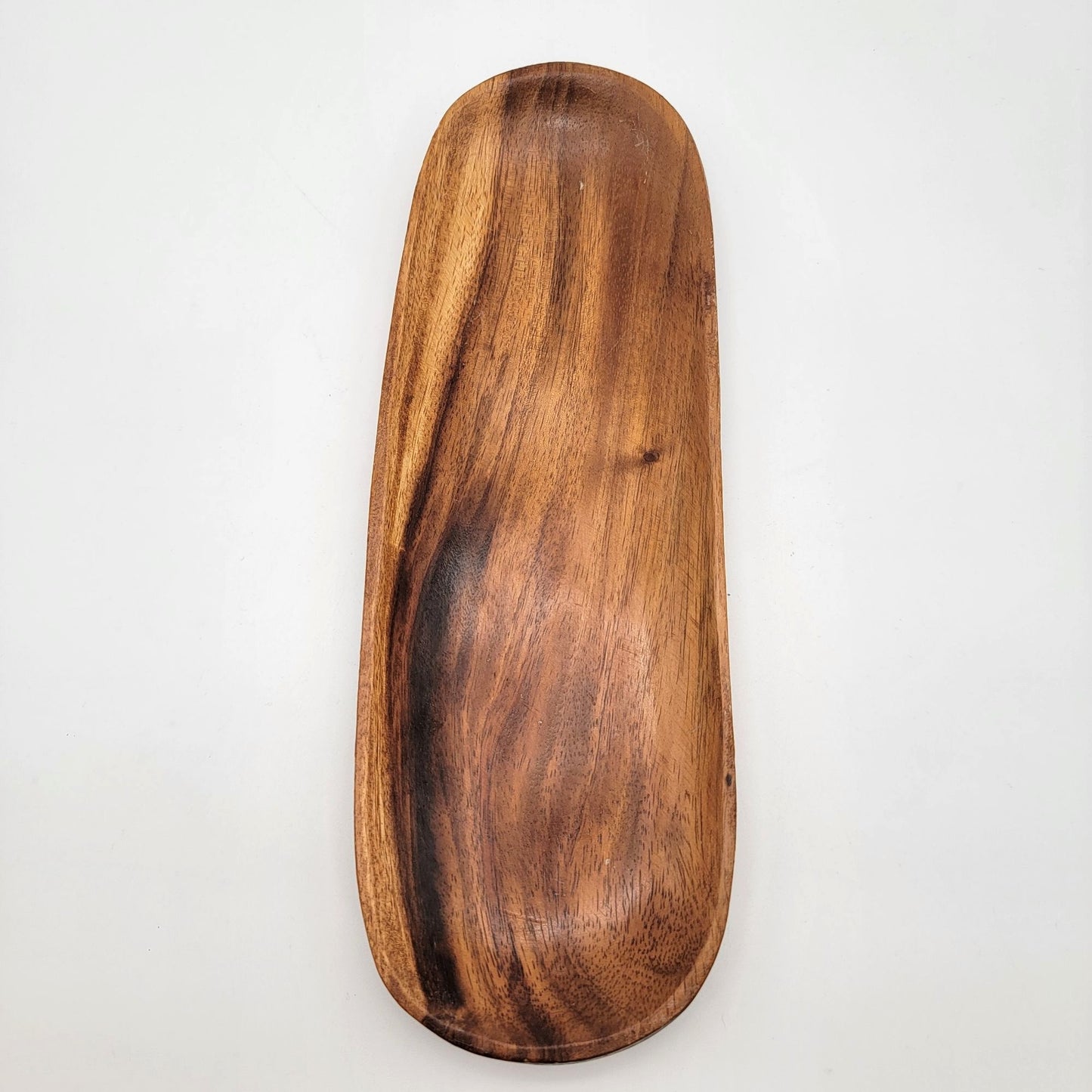 Oval Acacia Wood Serving Tray Bread Dish