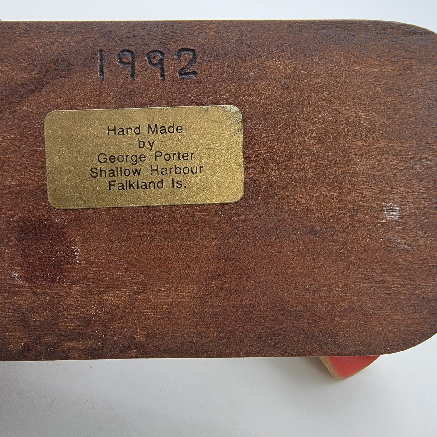 Hand Carved Horn Fish Sculpture By George Porter 1992