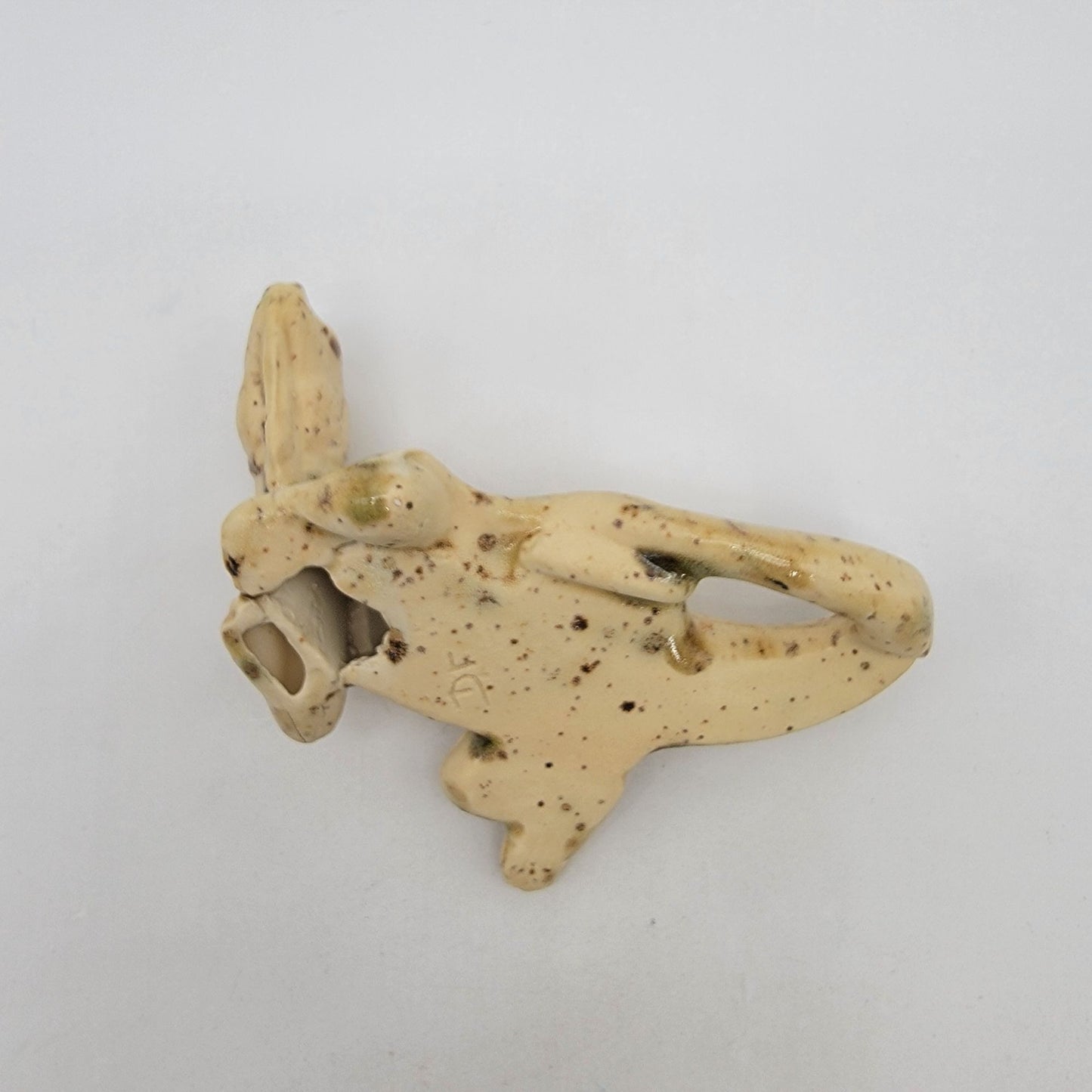 Art Pottery Iguana Lizard Sculpture Signed DF