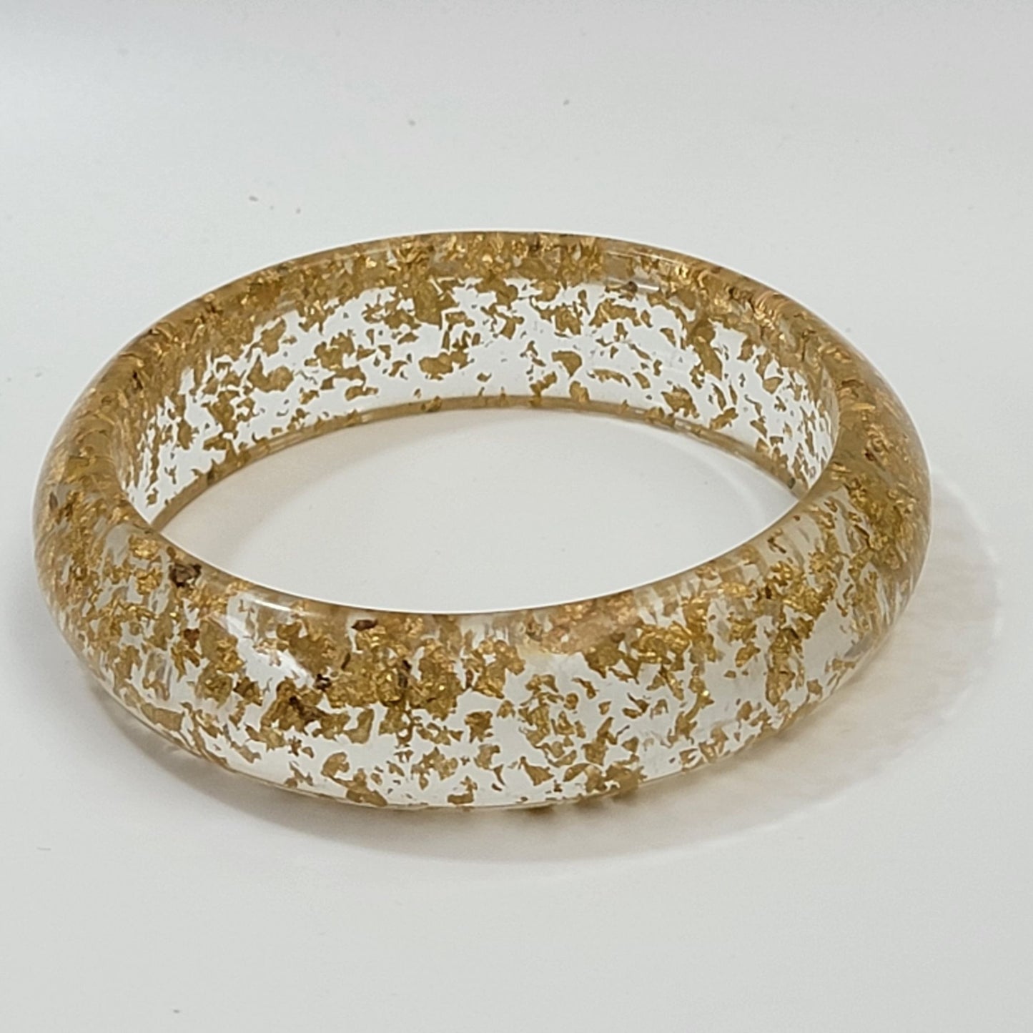Vintage Lucite Gold Fleck Bangle Bracelet
