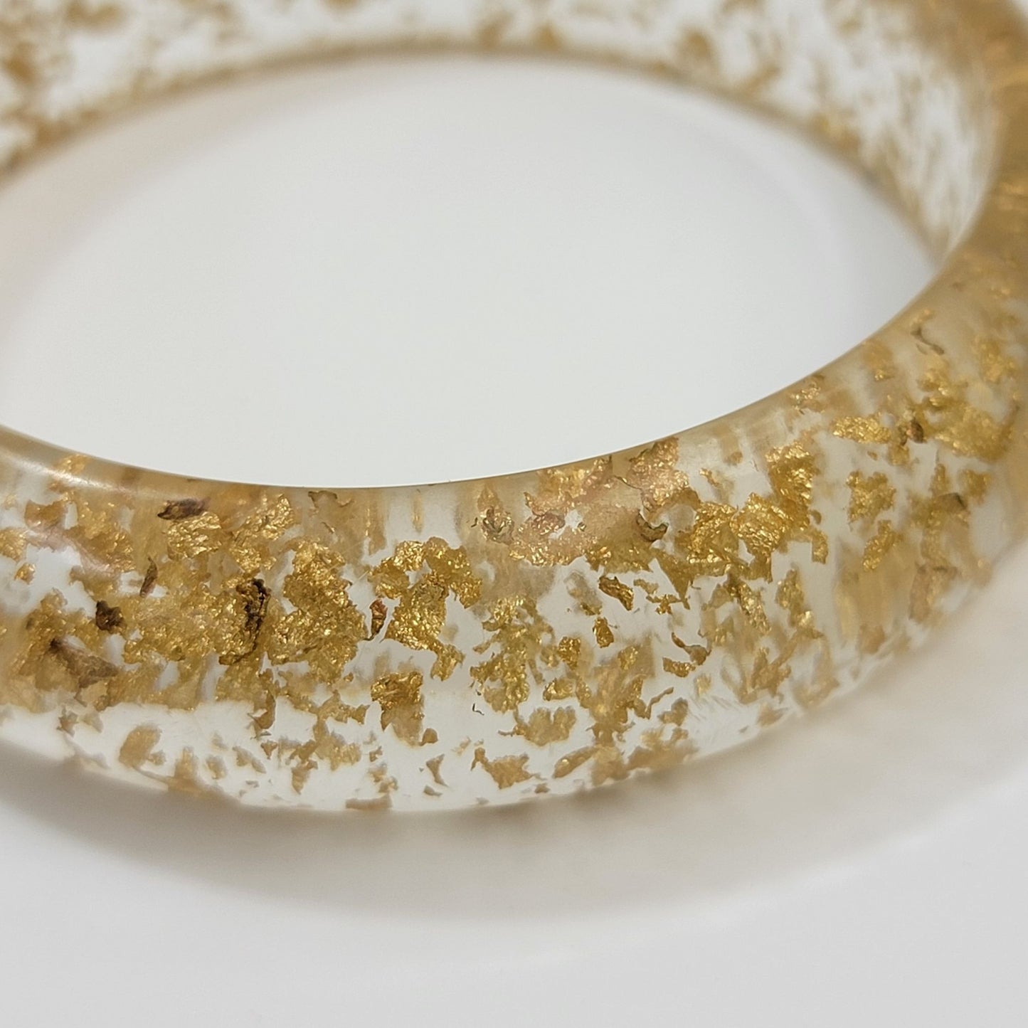 Vintage Lucite Gold Fleck Bangle Bracelet