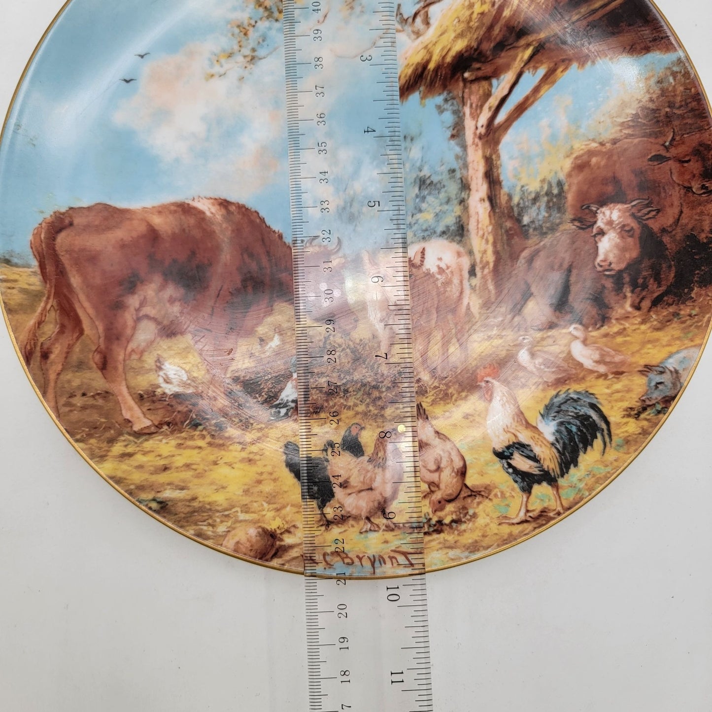 Royal Bayreuth Henry C. Bryant Farmyard Tranquility Collector Plate