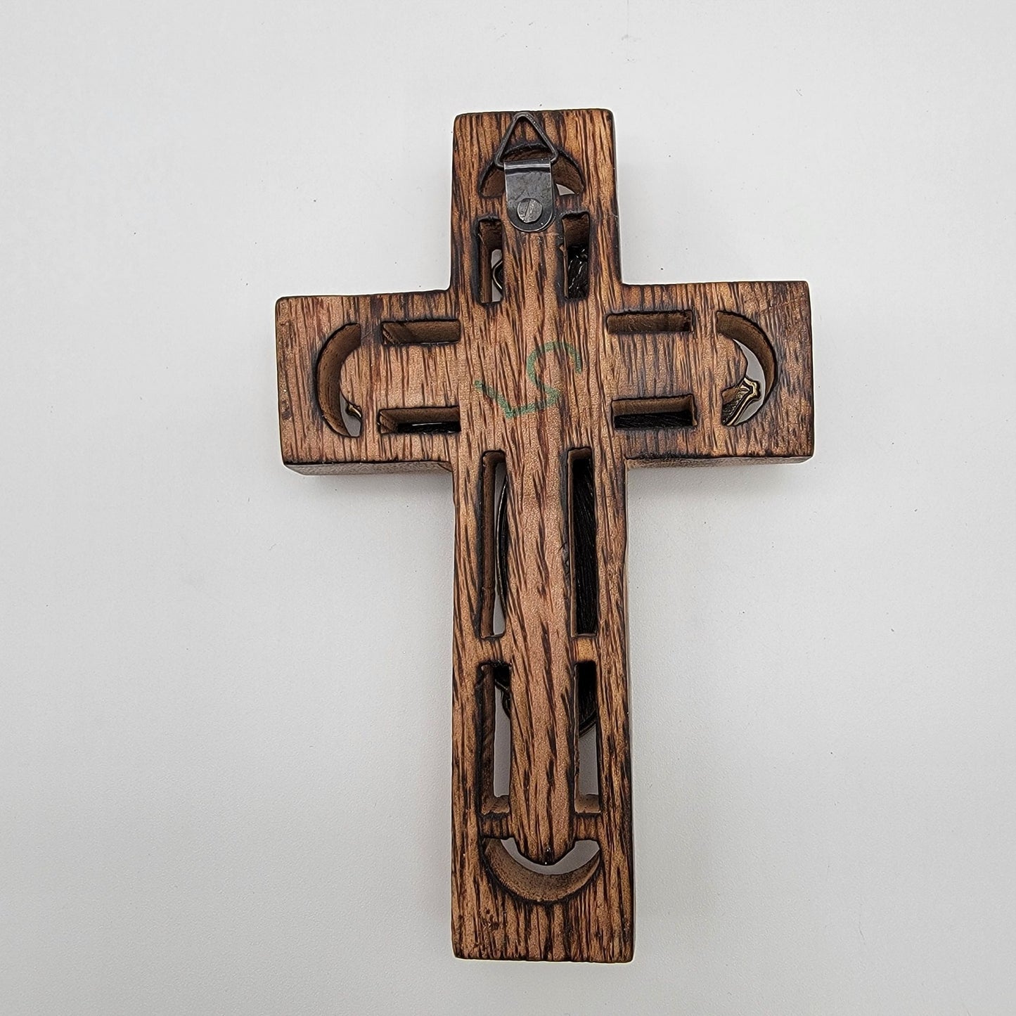 Wooden Cross With Enamel & Jewel Accents