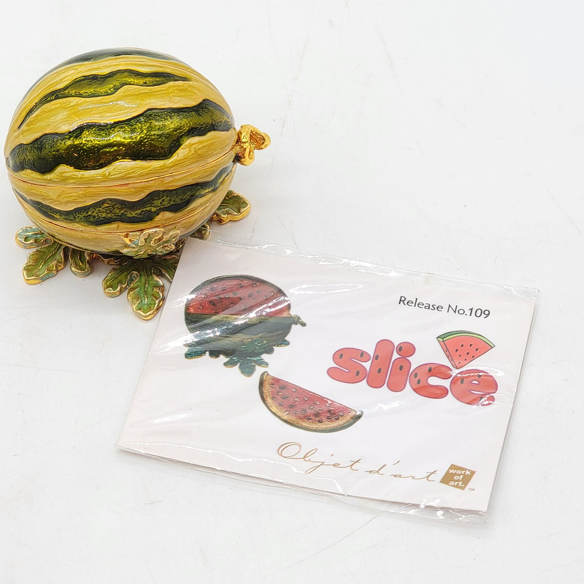 Objet D'Art Slice Watermelon Trinket Box Artform No. 109
