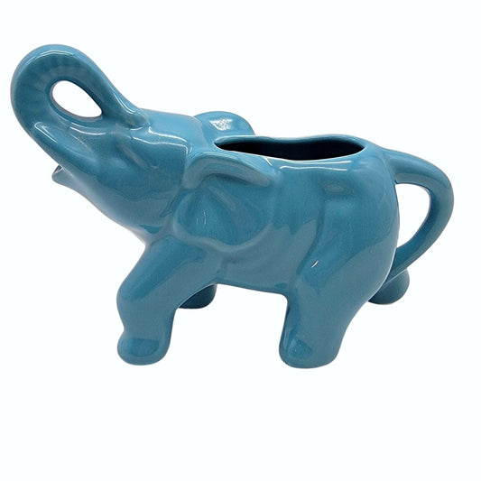 Vintage Blue Elephant Succulent Planter