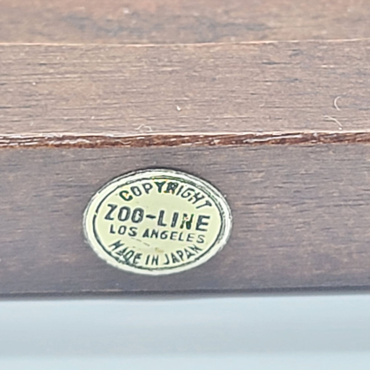 Zoo Line Mid-Century Wooden Ring Holder Vintage Jewelry Tray