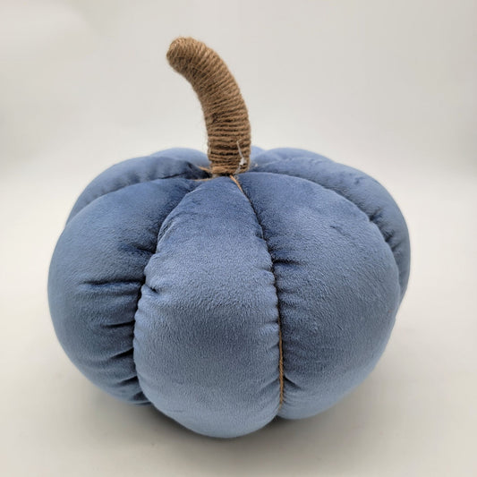 Plush Blue Pumpkin Fall Autumn Thanksgiving Decor