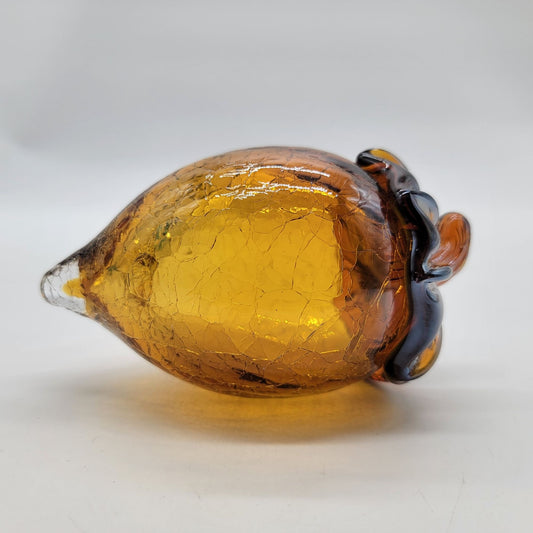 Pier 1 Imports Amber Crackle Glass Acorn