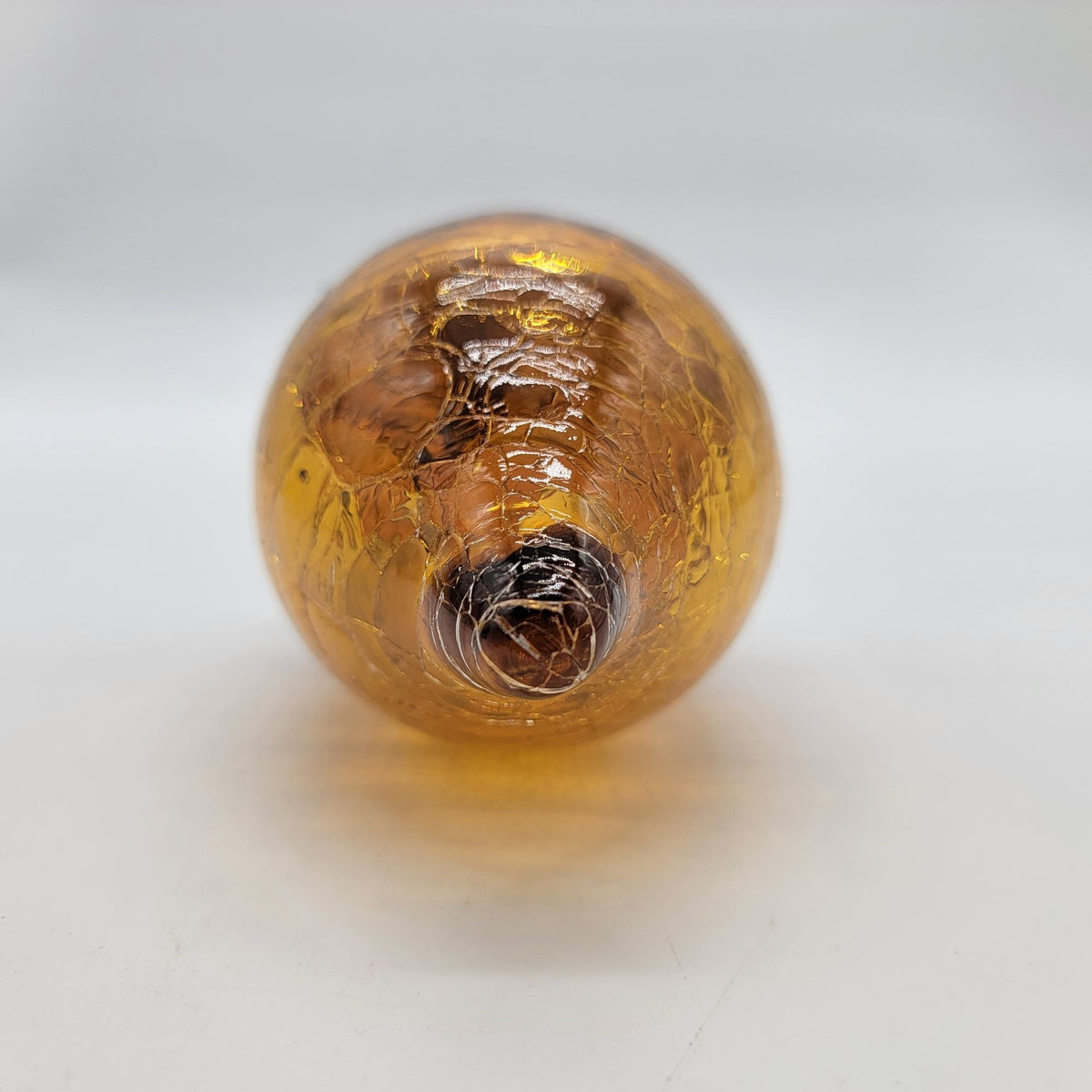 Pier 1 Imports Amber Crackle Glass Acorn