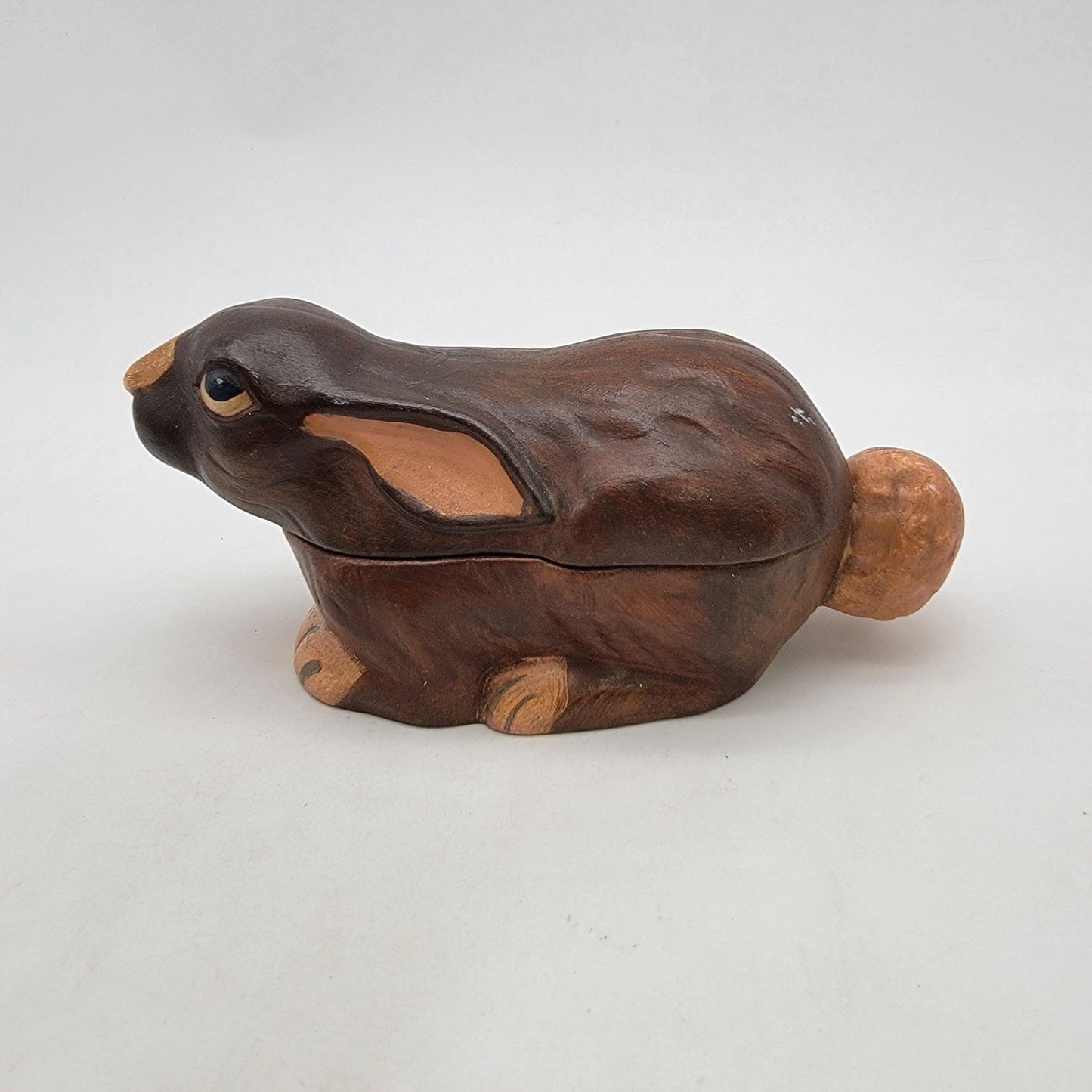 Vintage Bunny Covered Candy Dish Hobbyist Piece