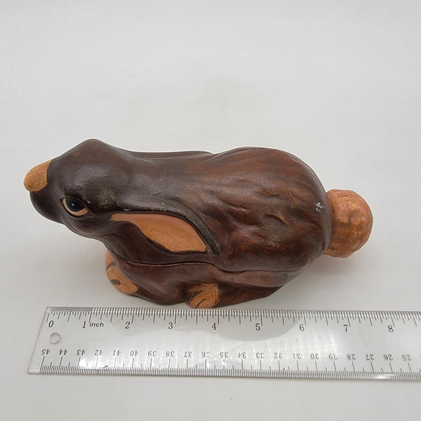 Vintage Bunny Covered Candy Dish Hobbyist Piece