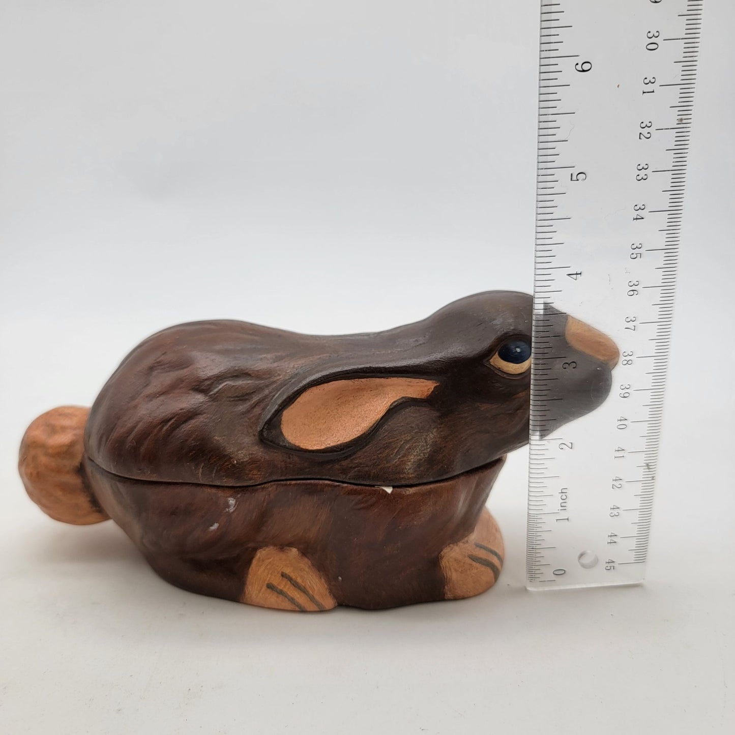 Vintage Bunny Covered Candy Dish Hobbyist Piece