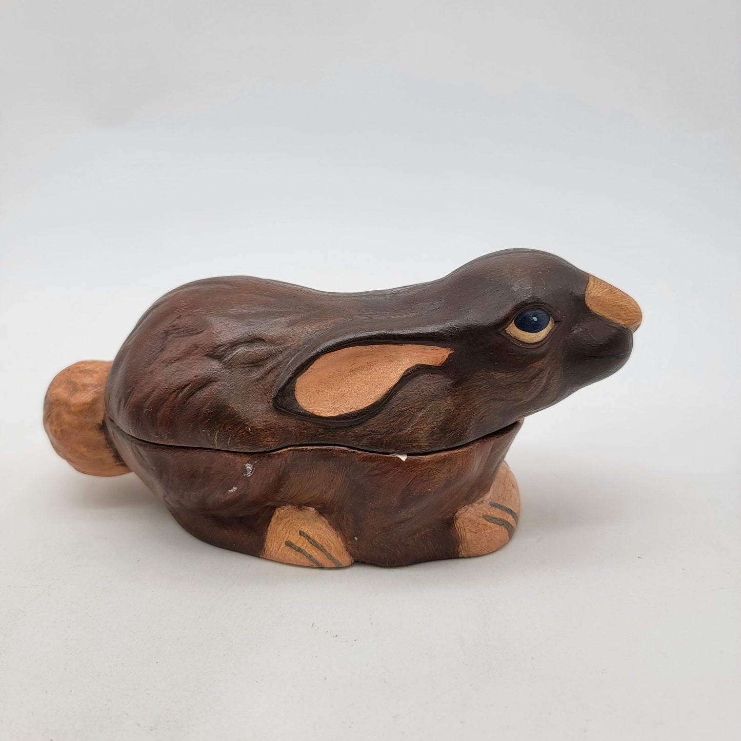 Vintage Bunny Covered Candy Dish Hobbyist Piece