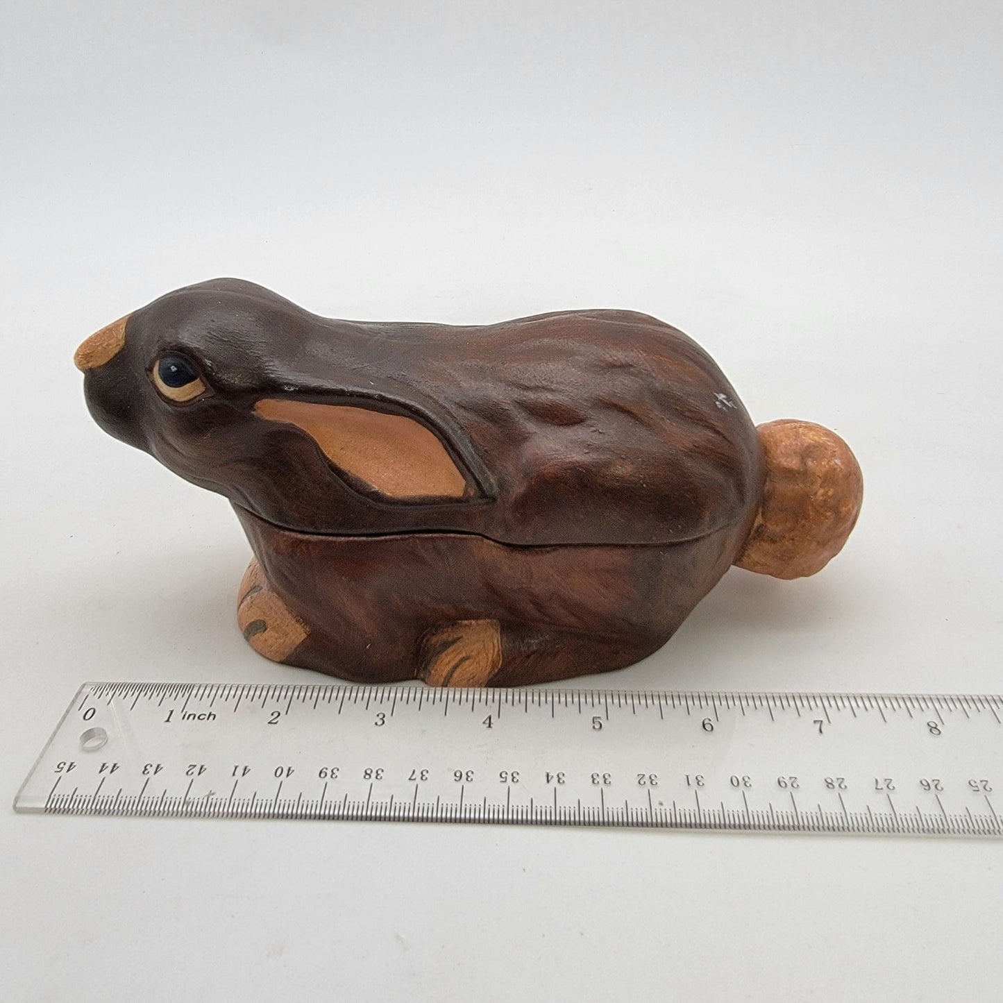 Vintage Bunny Covered Candy Dish Hobbyist Piece