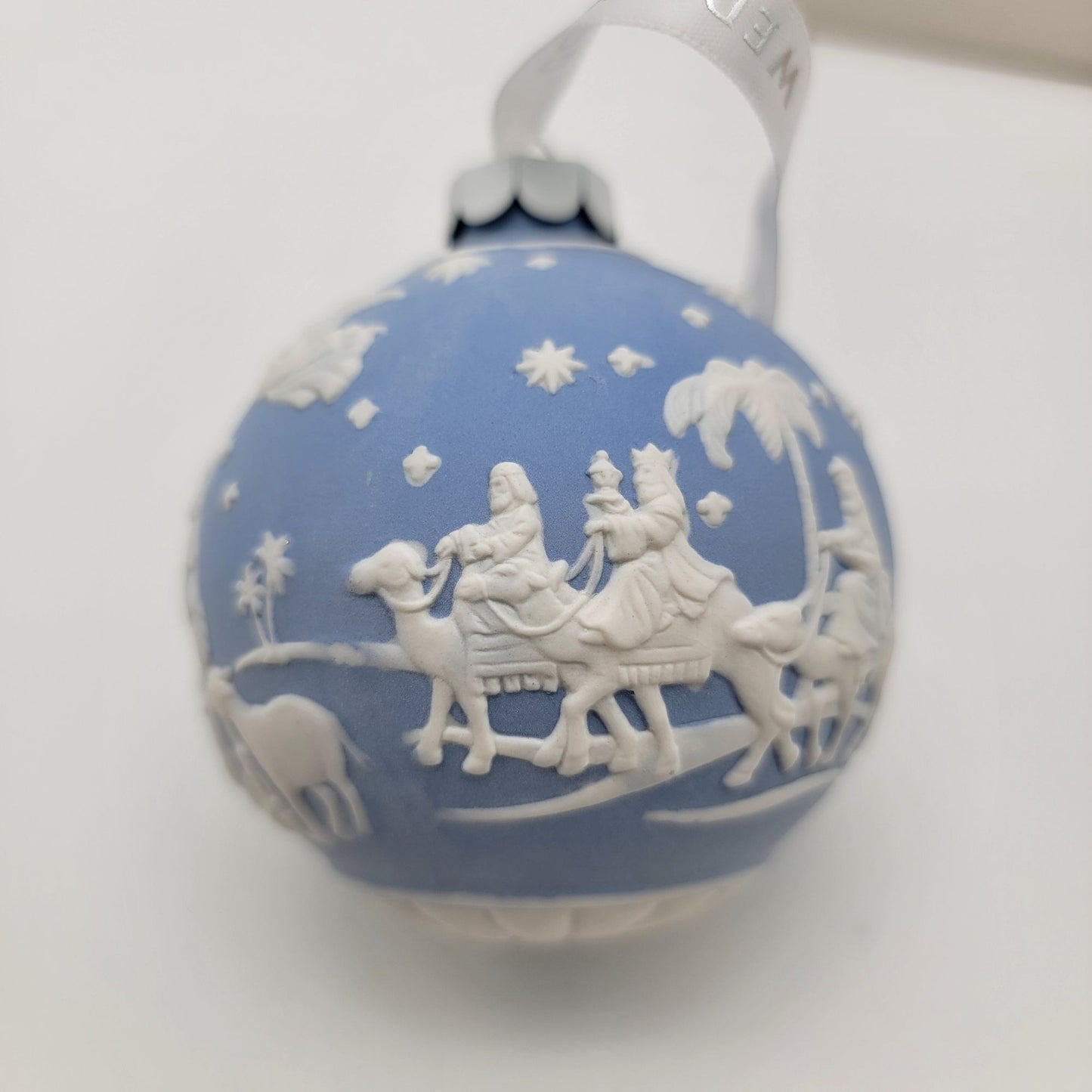 Wedgwood Blue Jasperware Nativity Christmas Ornament In Original Box 2013