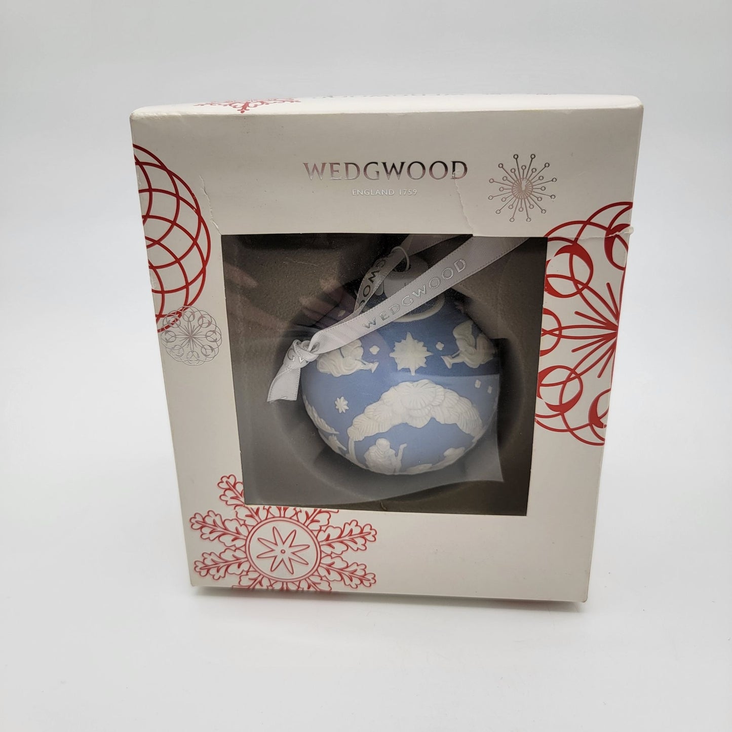 Wedgwood Blue Jasperware Nativity Christmas Ornament In Original Box 2013