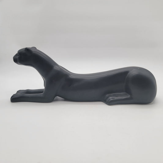 Modernist Black Panther Statue Figurine