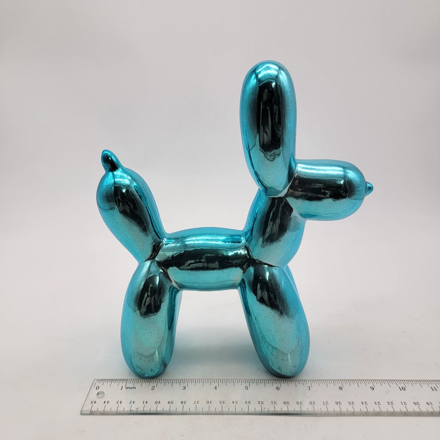 Metallic Blue Balloon Dog Figurine