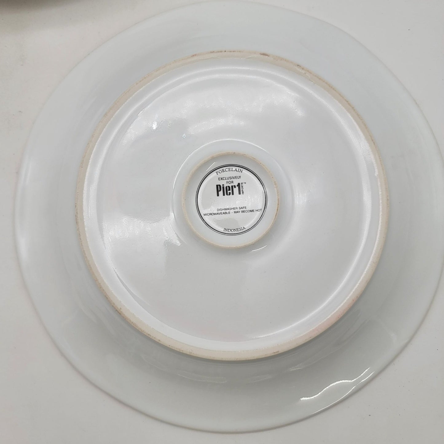 Pier 1 Imports Set Of 4 Floral Porcelain Dinner Plates Red Multicolor