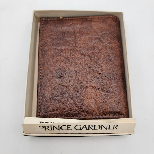 Vintage Prince Gardner Top Grain Cowhide Leather Wallet With Box
