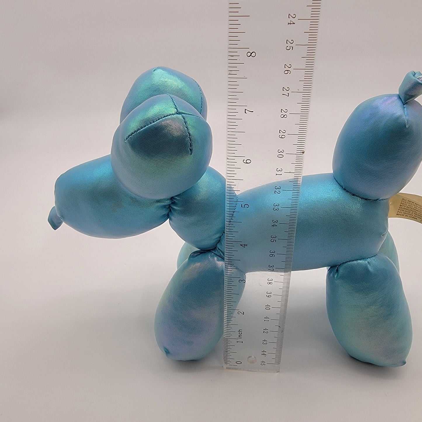 Metallic Blue Balloon Dog Plush