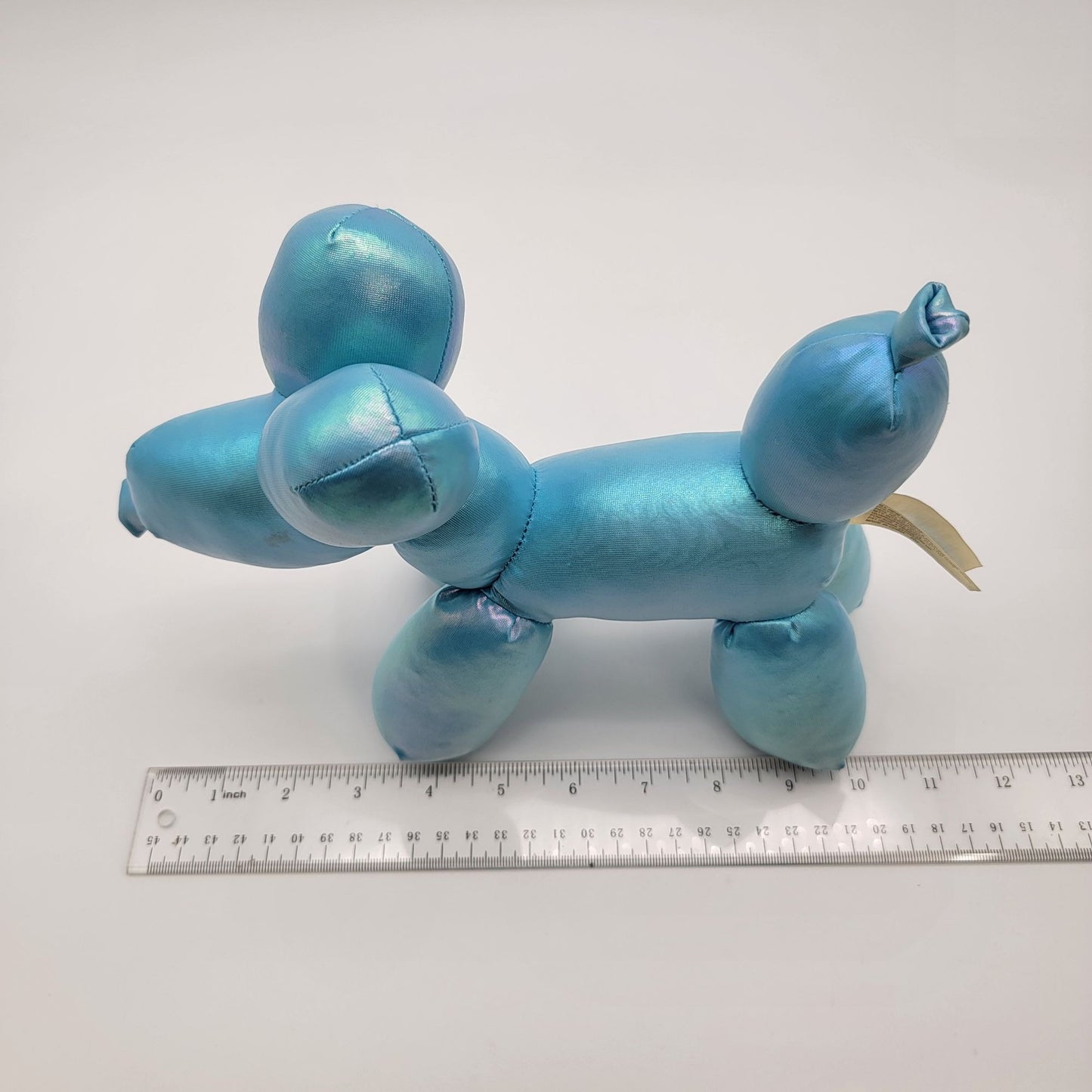 Metallic Blue Balloon Dog Plush