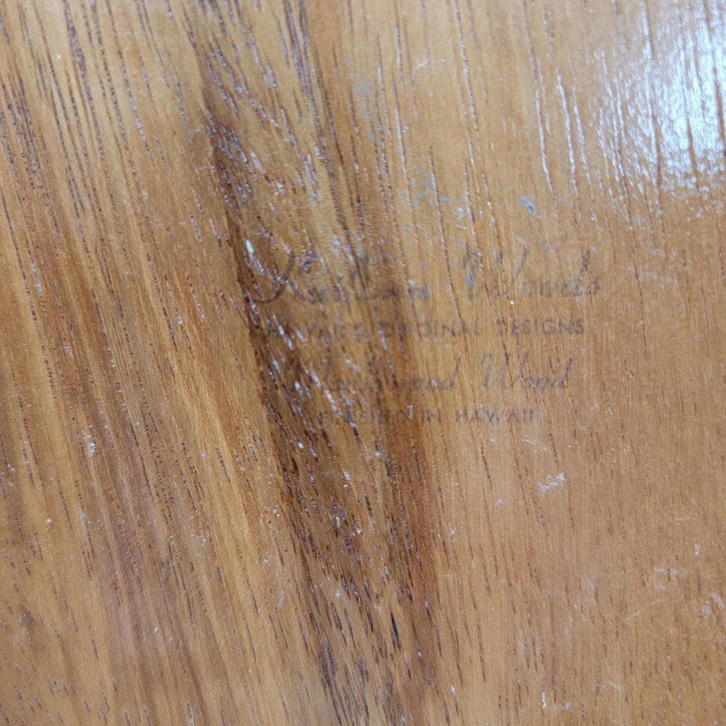 Mid Century Wood Chip & Dip Serving Tray