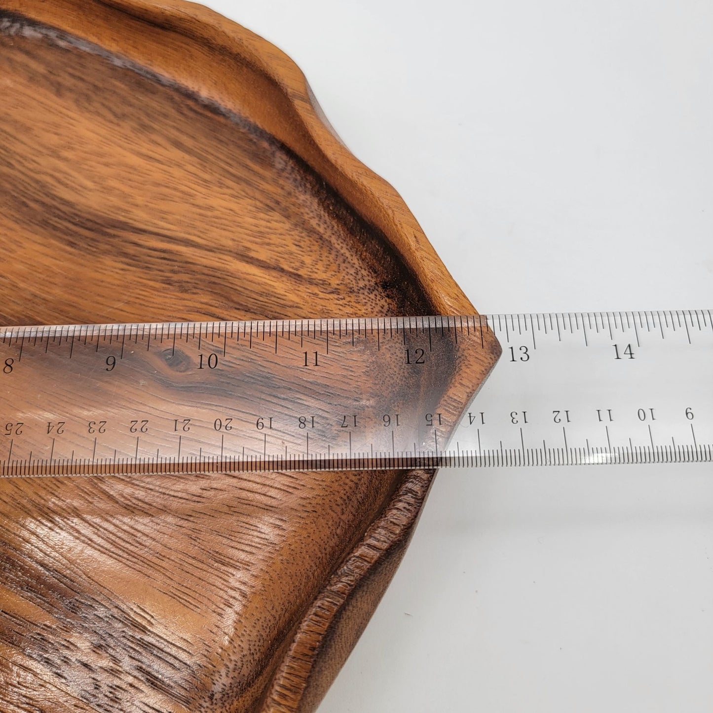 Mid Century Wood Chip & Dip Serving Tray