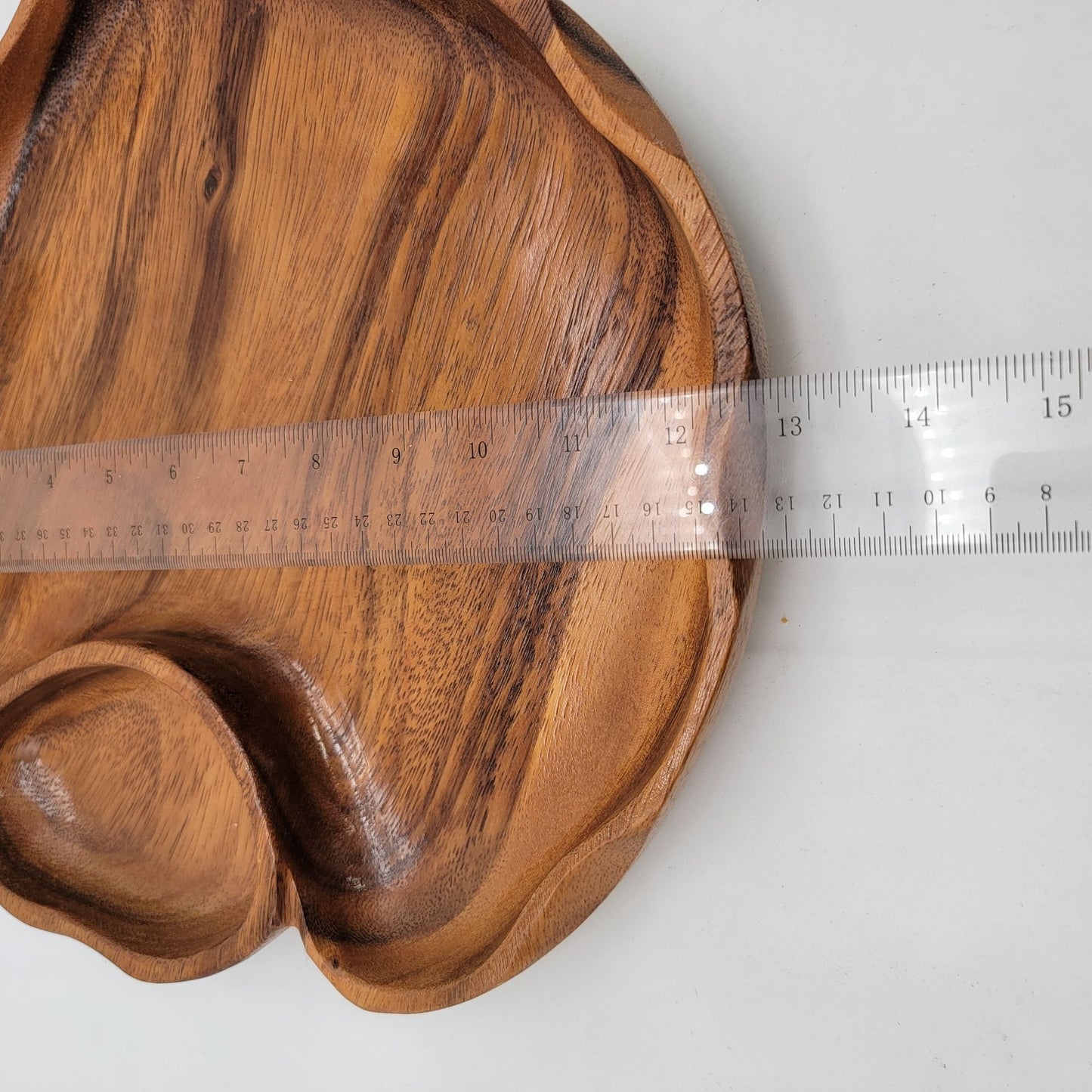 Mid Century Wood Chip & Dip Serving Tray