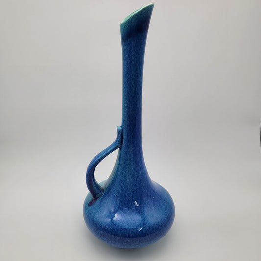 Royal Haeger Blue Drip Glaze Pottery Ewer Vase Vintage #408