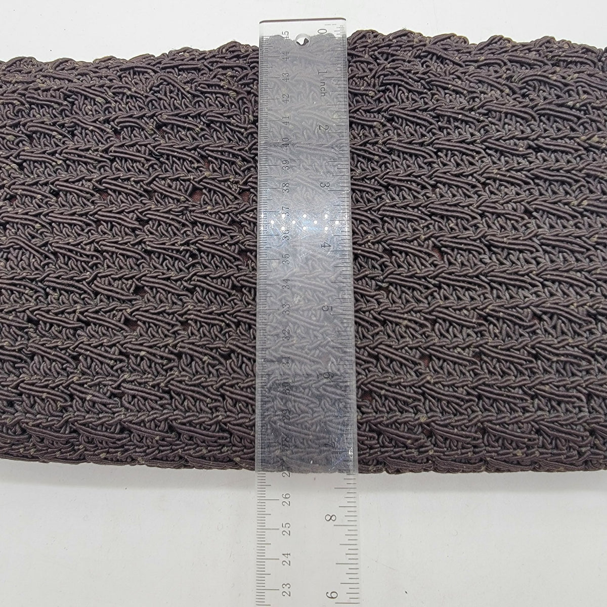 1940s Brown Corde Gimp Clutch Purse