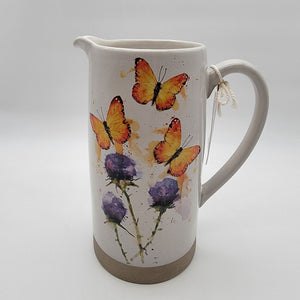 Demdaco Dean Crouser Butterfly Trio Stoneware Pitcher