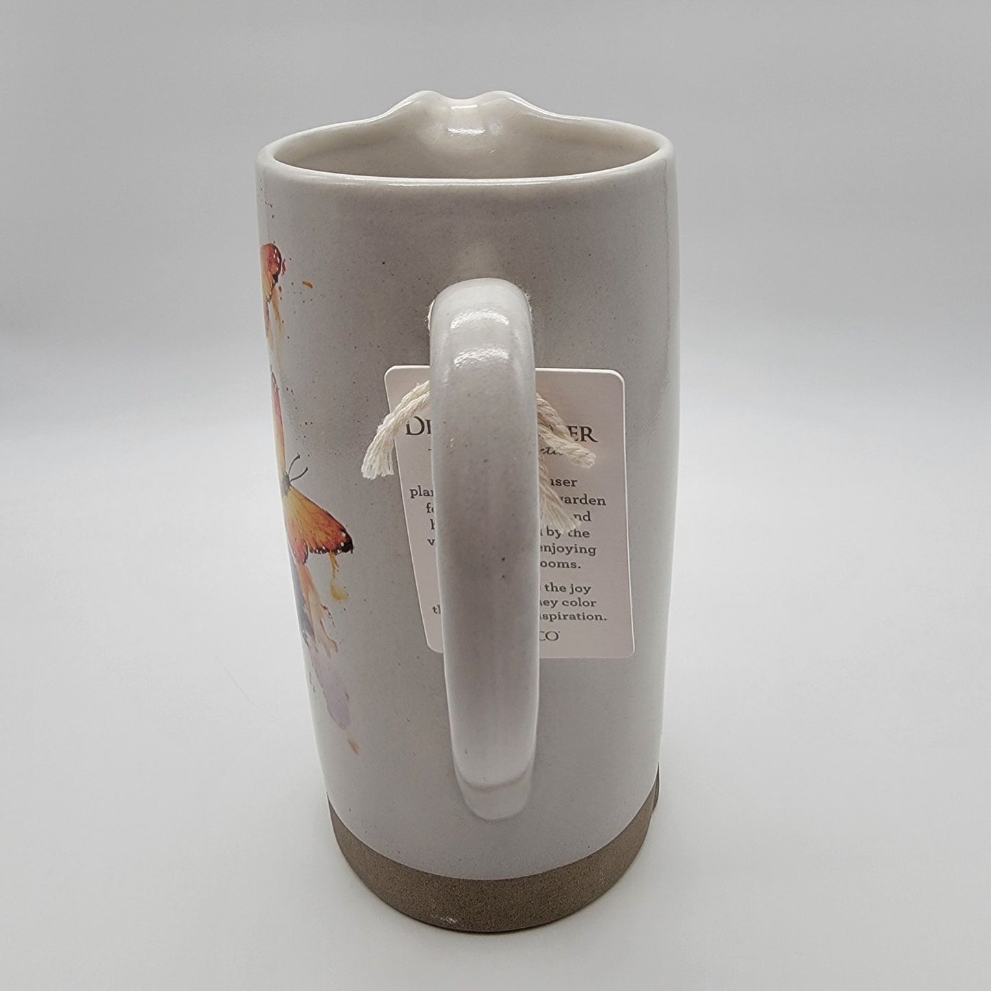 Demdaco Dean Crouser Butterfly Trio Stoneware Pitcher