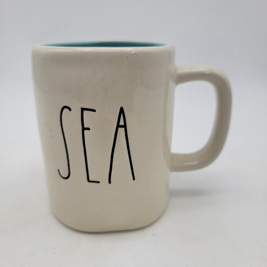 Rae Dunn Sea Coffee Mug With Teal Interior