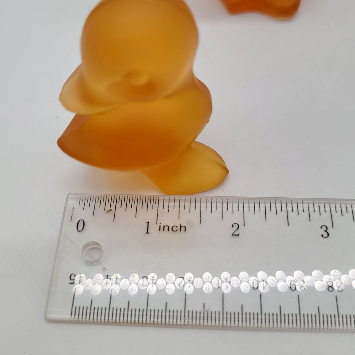 1960s Viking Fostoria Glass Frosted Amber Ducks