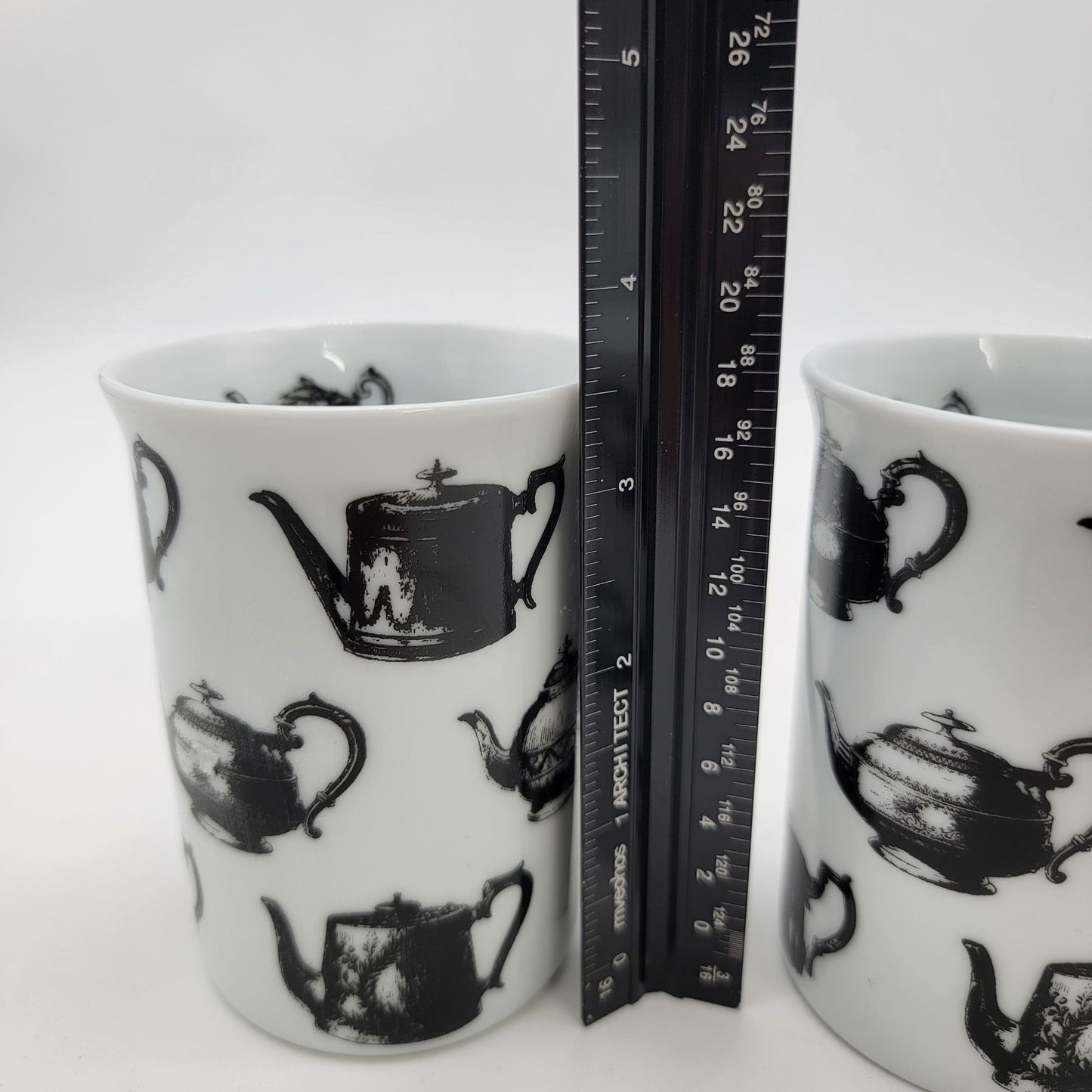 Set Of 2 Paul Cardew Teapot Antique Pewter Pattern Mugs