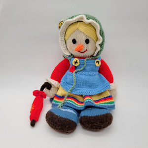 1980s Jean Greenhowes Knit Scarecrow Doll Grandma