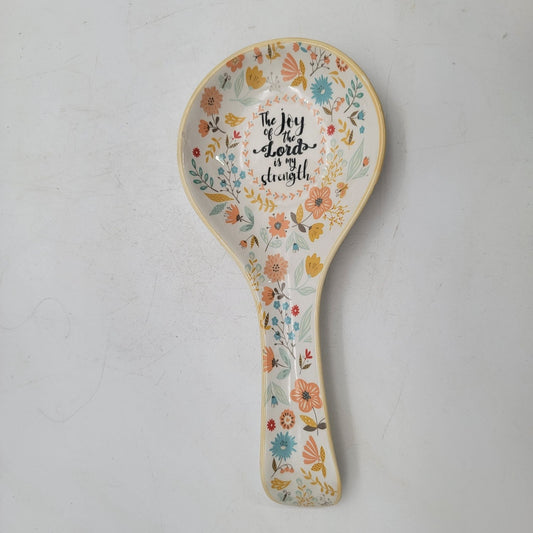 Floral Ceramic Spoon Rest By 10 Strawberry Street