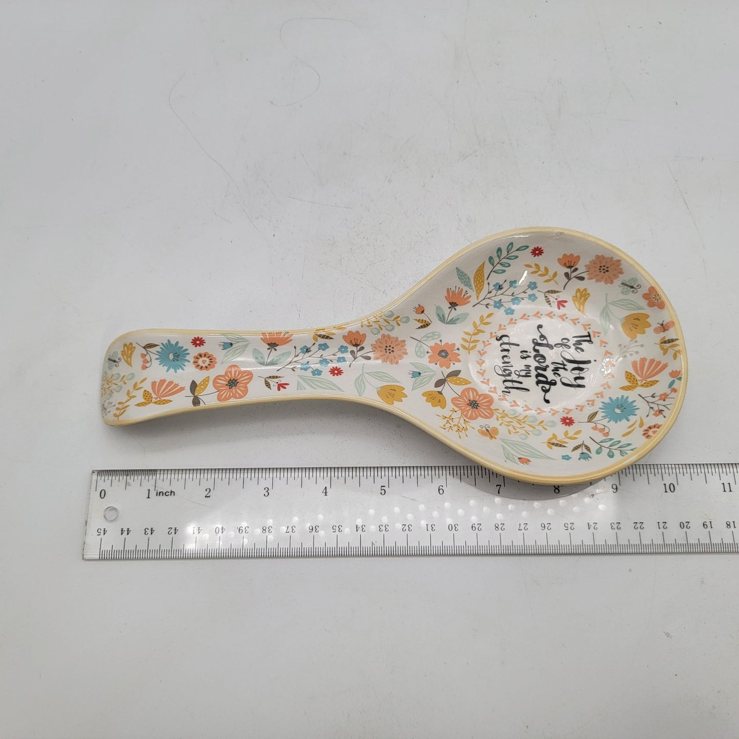 Floral Ceramic Spoon Rest By 10 Strawberry Street