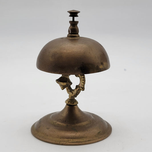 Antique Victorian Brass Bellhop Service Bell