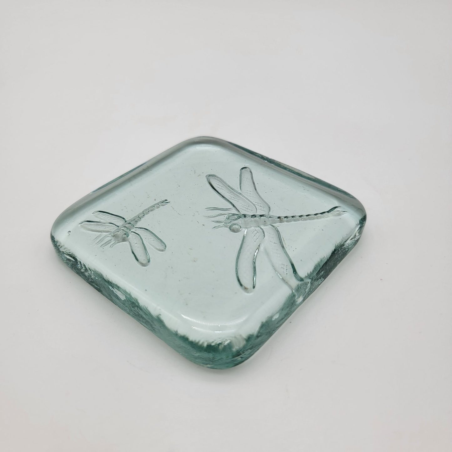 Intaglio Glass Dragonfly Paperweight Trivet
