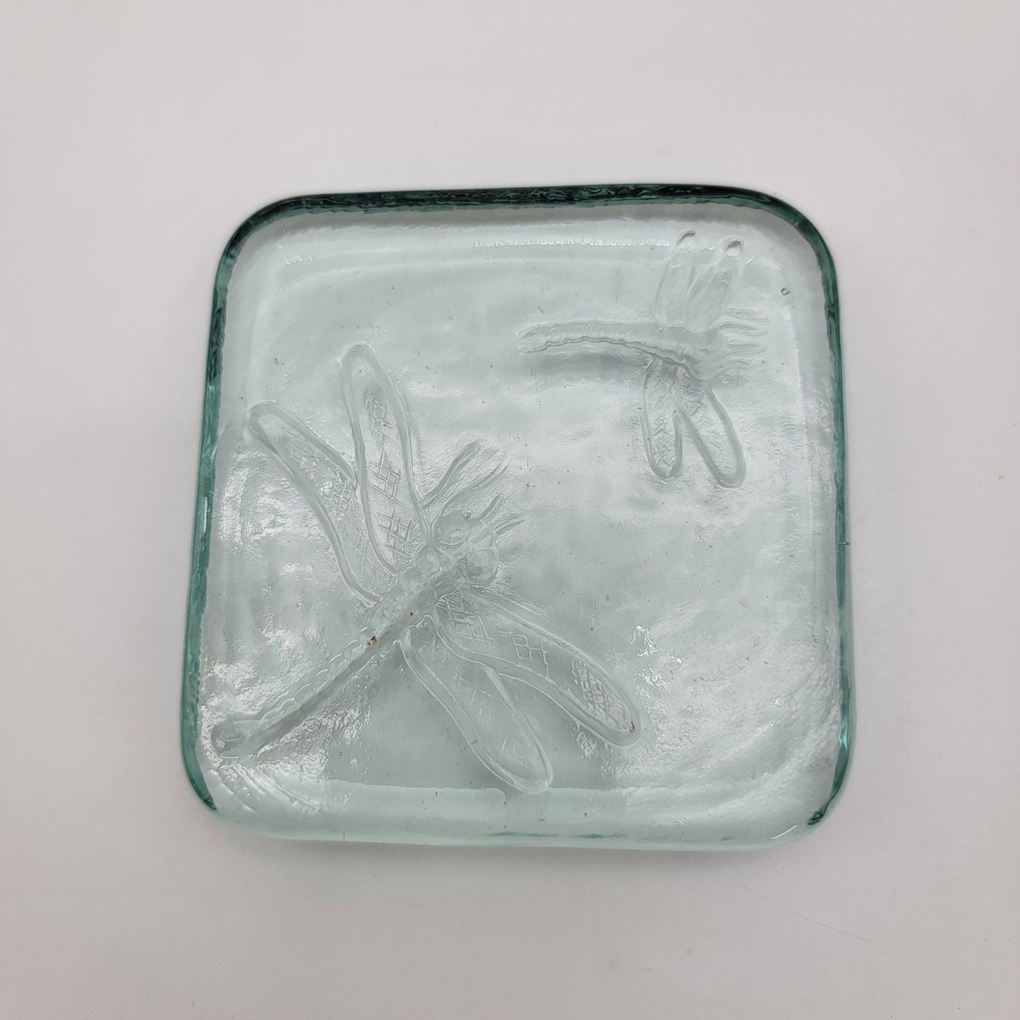 Intaglio Glass Dragonfly Paperweight Trivet
