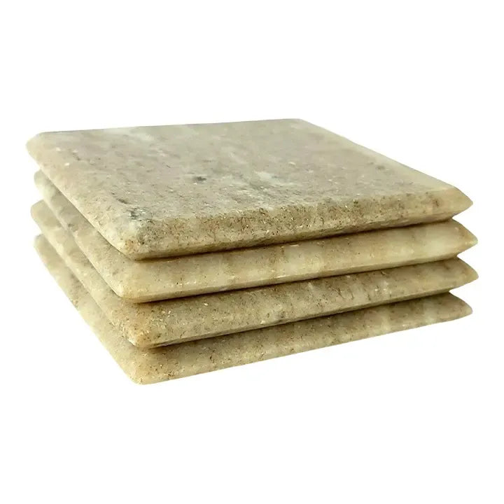 Square Marble Coasters Set of 4