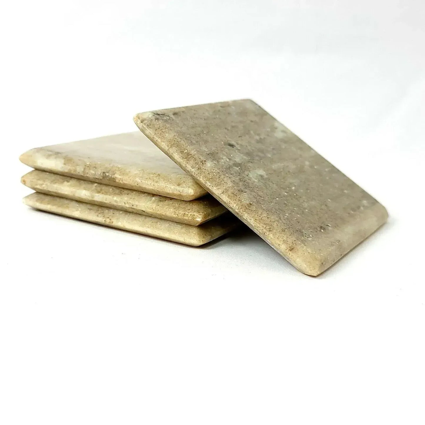 Square Marble Coasters Set of 4