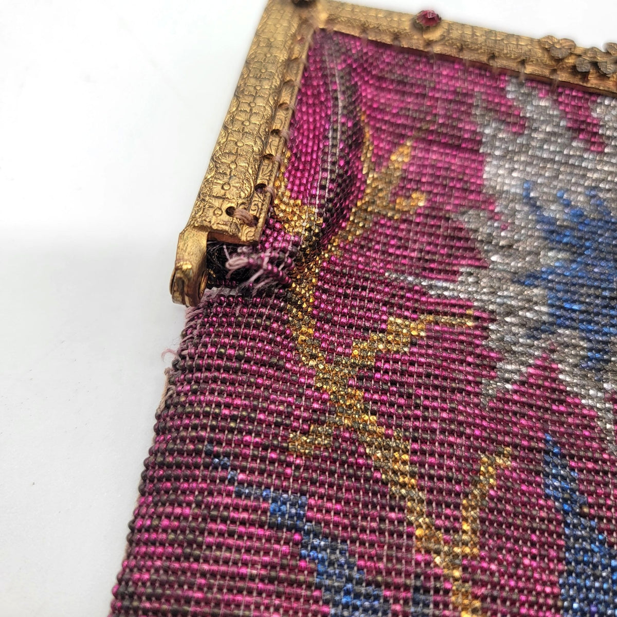 1920s Art Deco Flapper Beaded Purse With Fringe - As Found