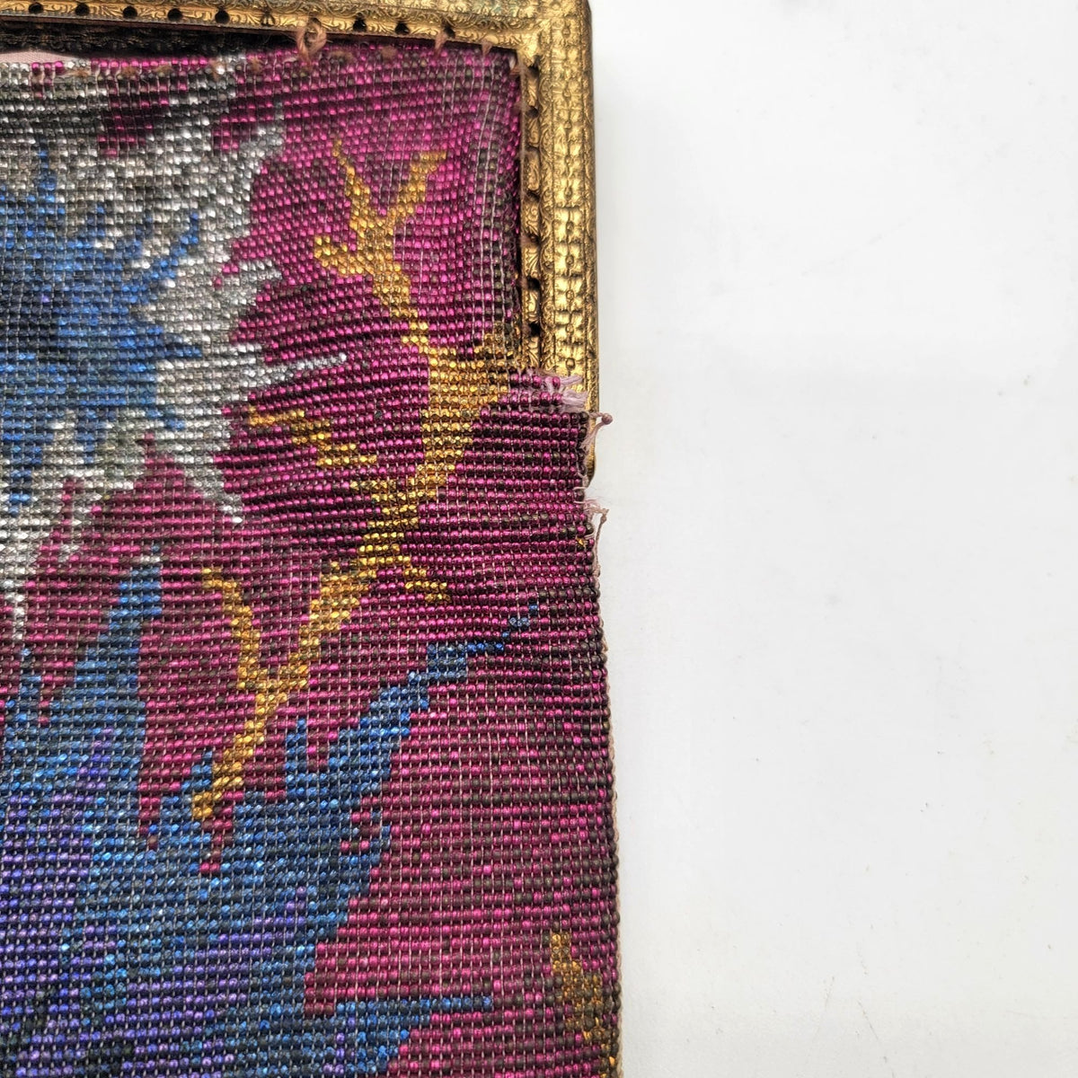 1920s Art Deco Flapper Beaded Purse With Fringe - As Found