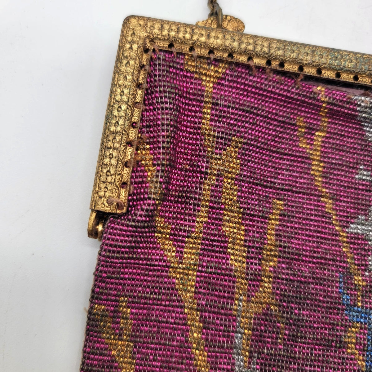 1920s Art Deco Flapper Beaded Purse With Fringe - As Found