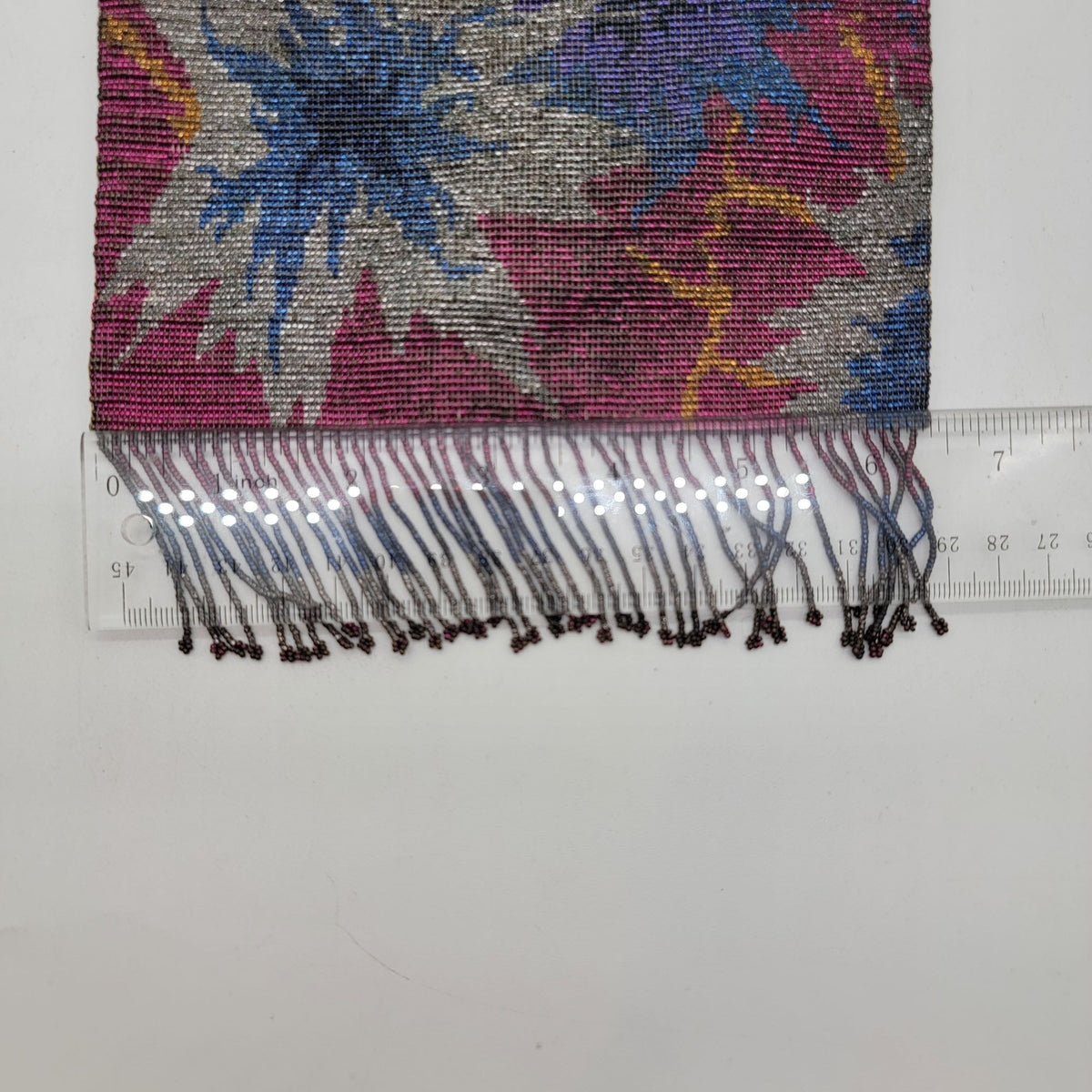 1920s Art Deco Flapper Beaded Purse With Fringe - As Found