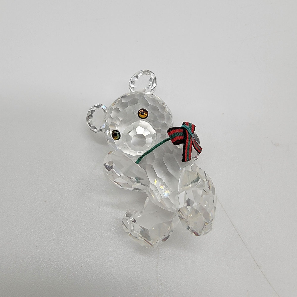 Vintage Swarovski Crystal Reclining Kris Bear Figurine With Box