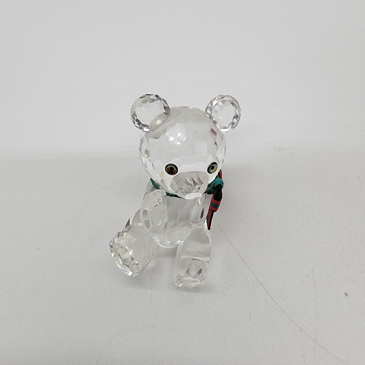 Vintage Swarovski Crystal Reclining Kris Bear Figurine With Box